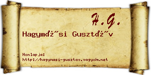 Hagymási Gusztáv névjegykártya