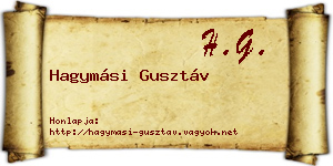 Hagymási Gusztáv névjegykártya