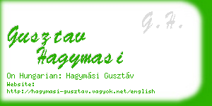 gusztav hagymasi business card